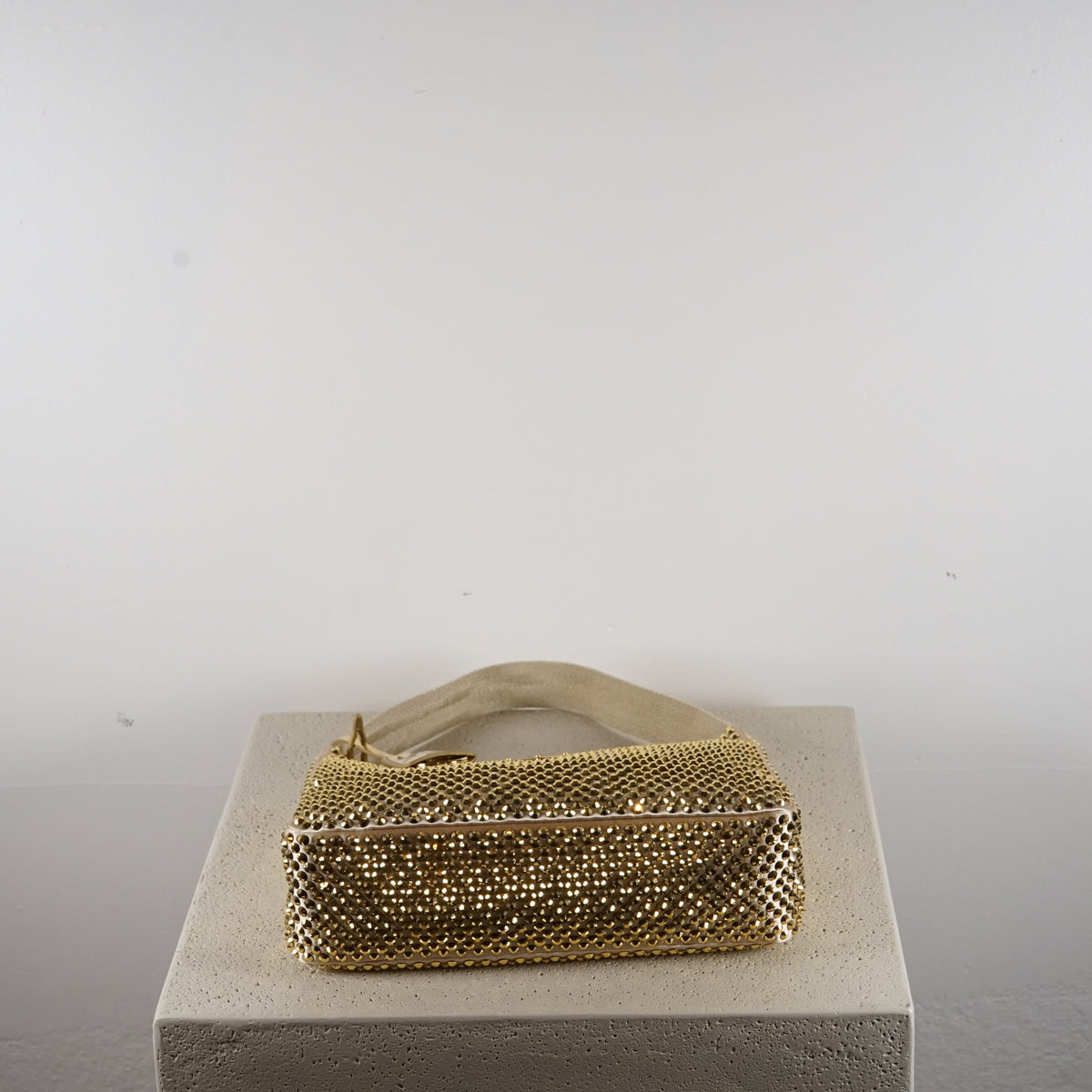 Prada Re-Edition 2005 mini crystal-studded satin bag
