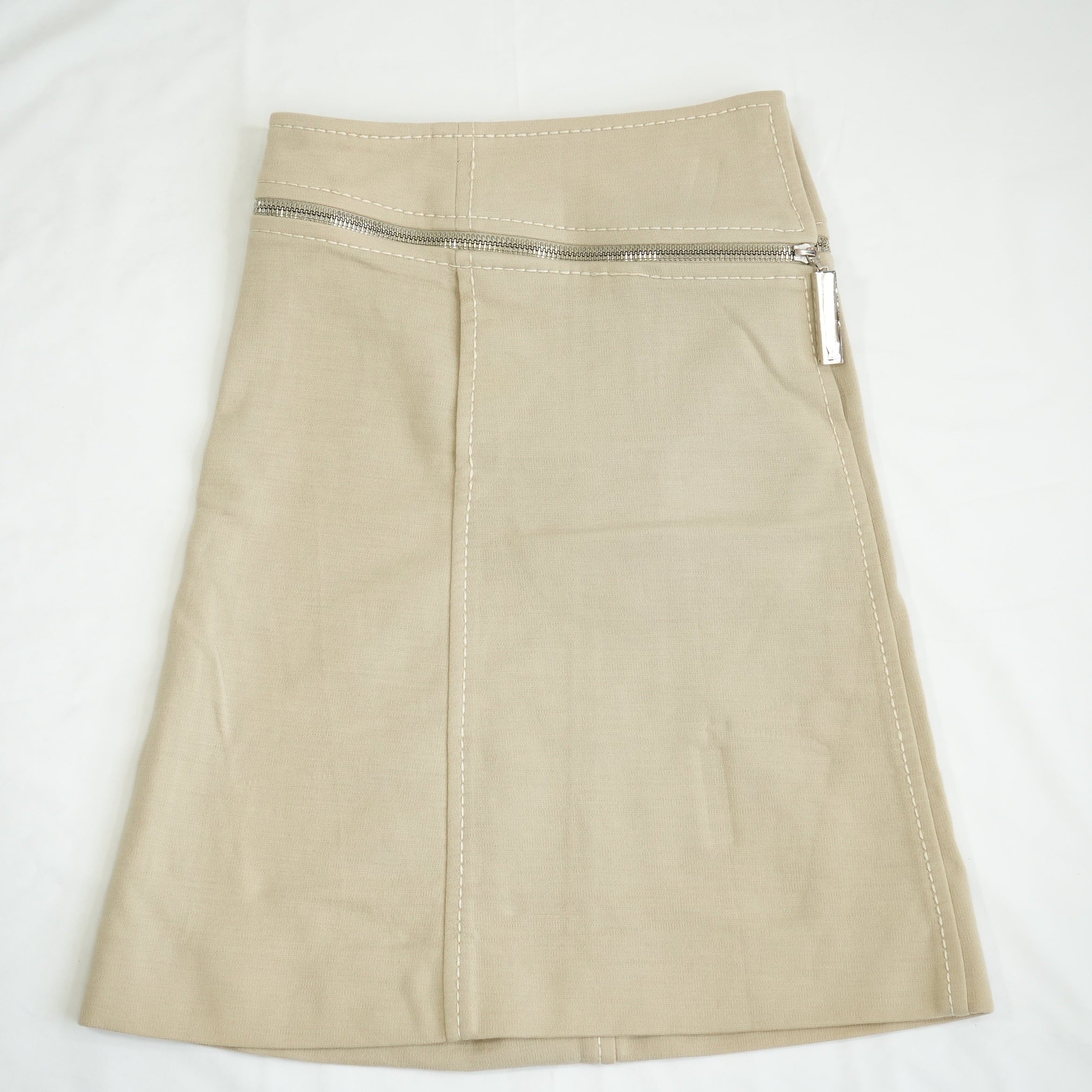 Louis Vuitton Skirt Asymetrical Zipper Size 36 100% Wool