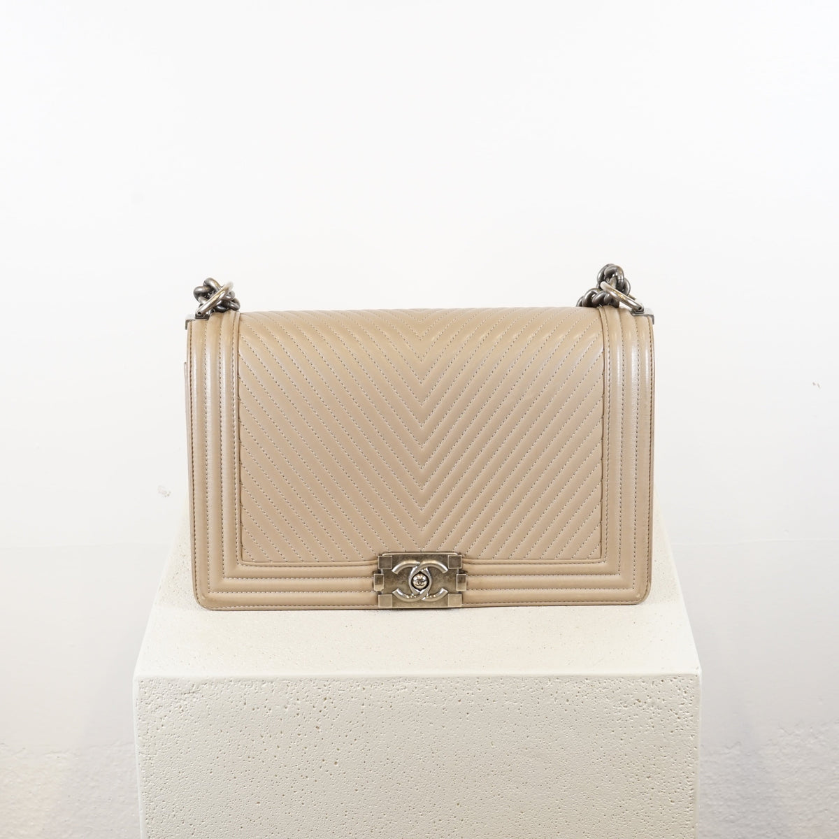 Chanel Le Boy Medium Chain Shoulder Bag