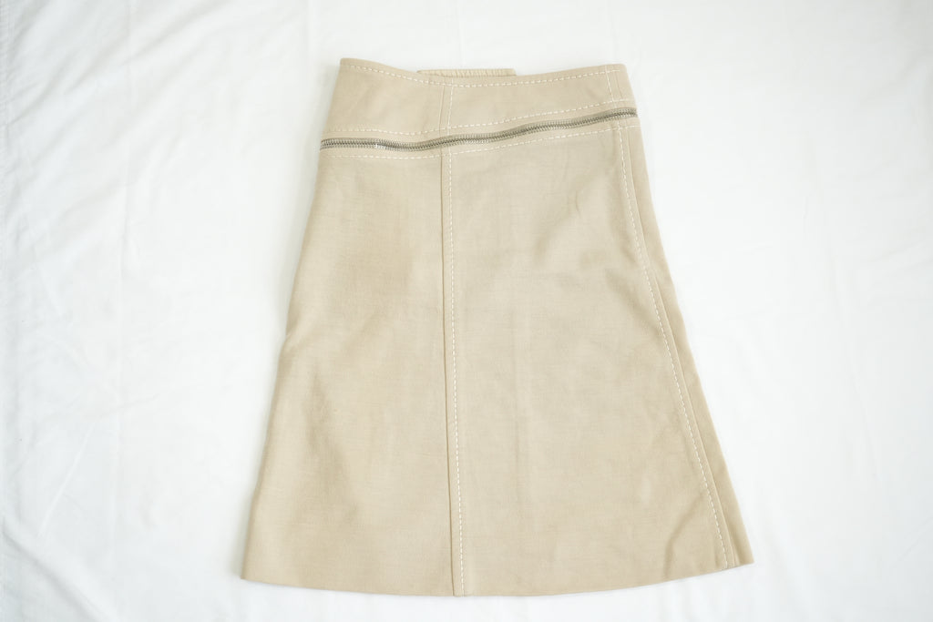 Louis Vuitton Skirt Asymetrical Zipper Size 36 100% Wool
