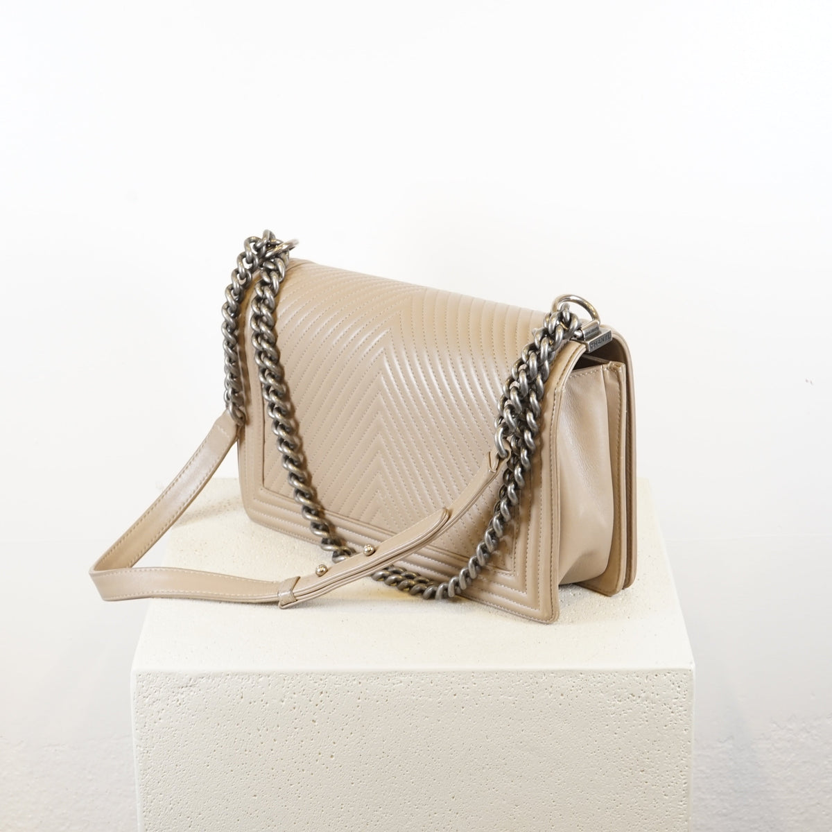 Chanel Le Boy Medium Chain Shoulder Bag
