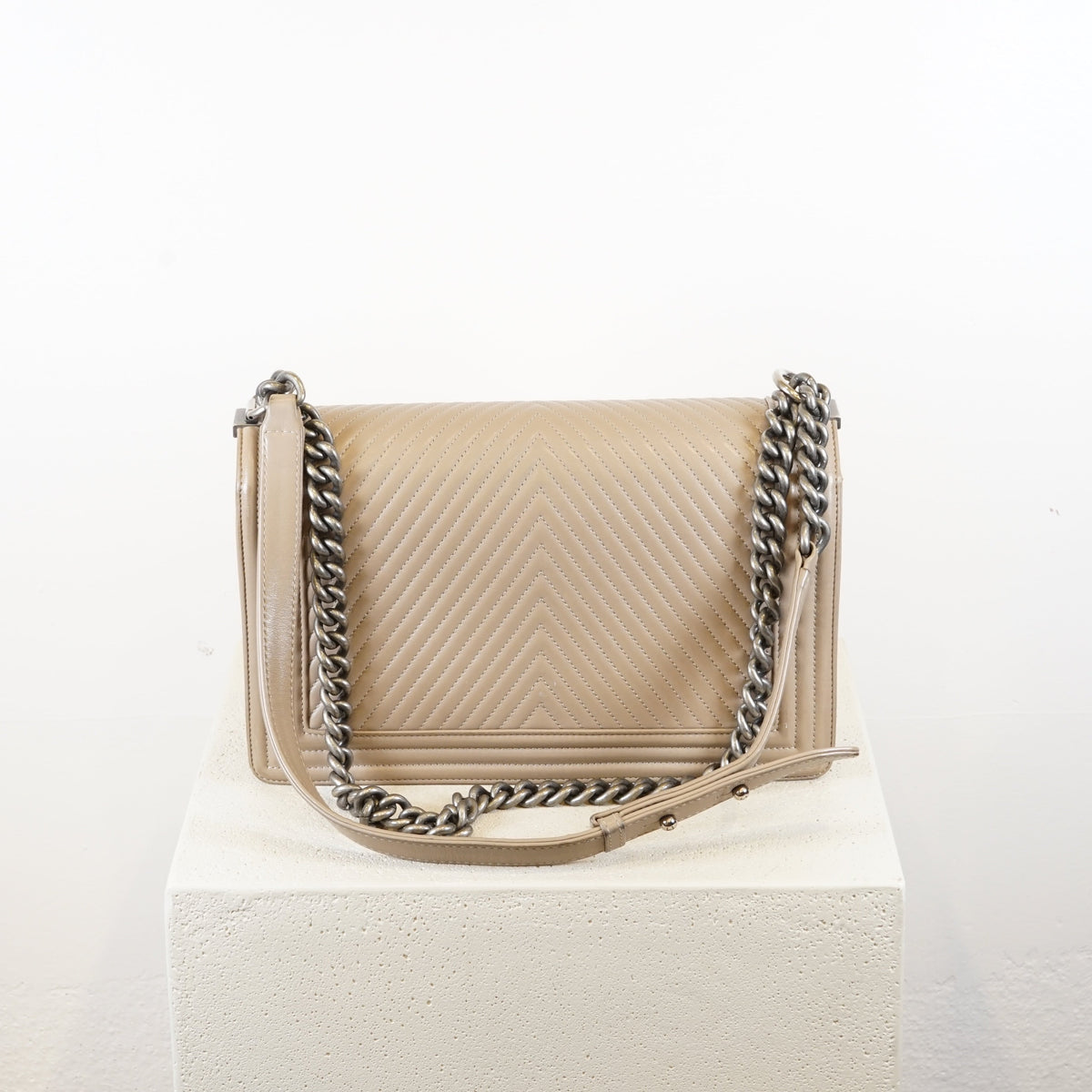 Chanel Le Boy Medium Chain Shoulder Bag