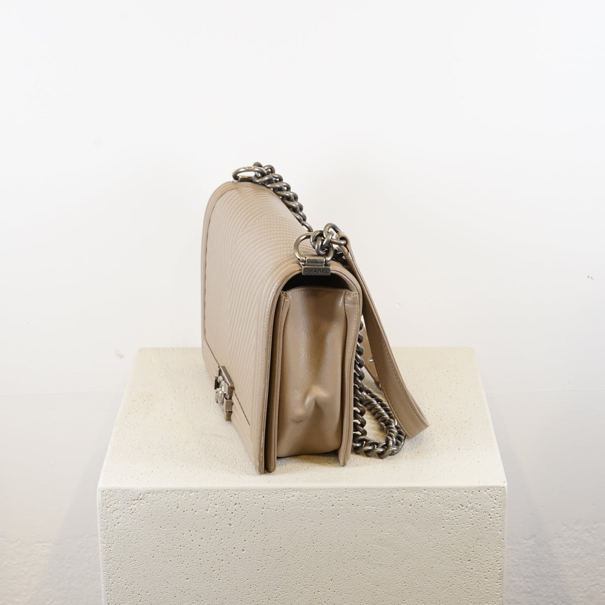 Chanel Le Boy Medium Chain Shoulder Bag
