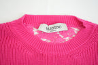 Valentino Pink Knit Cropped Shirt Top Size XS