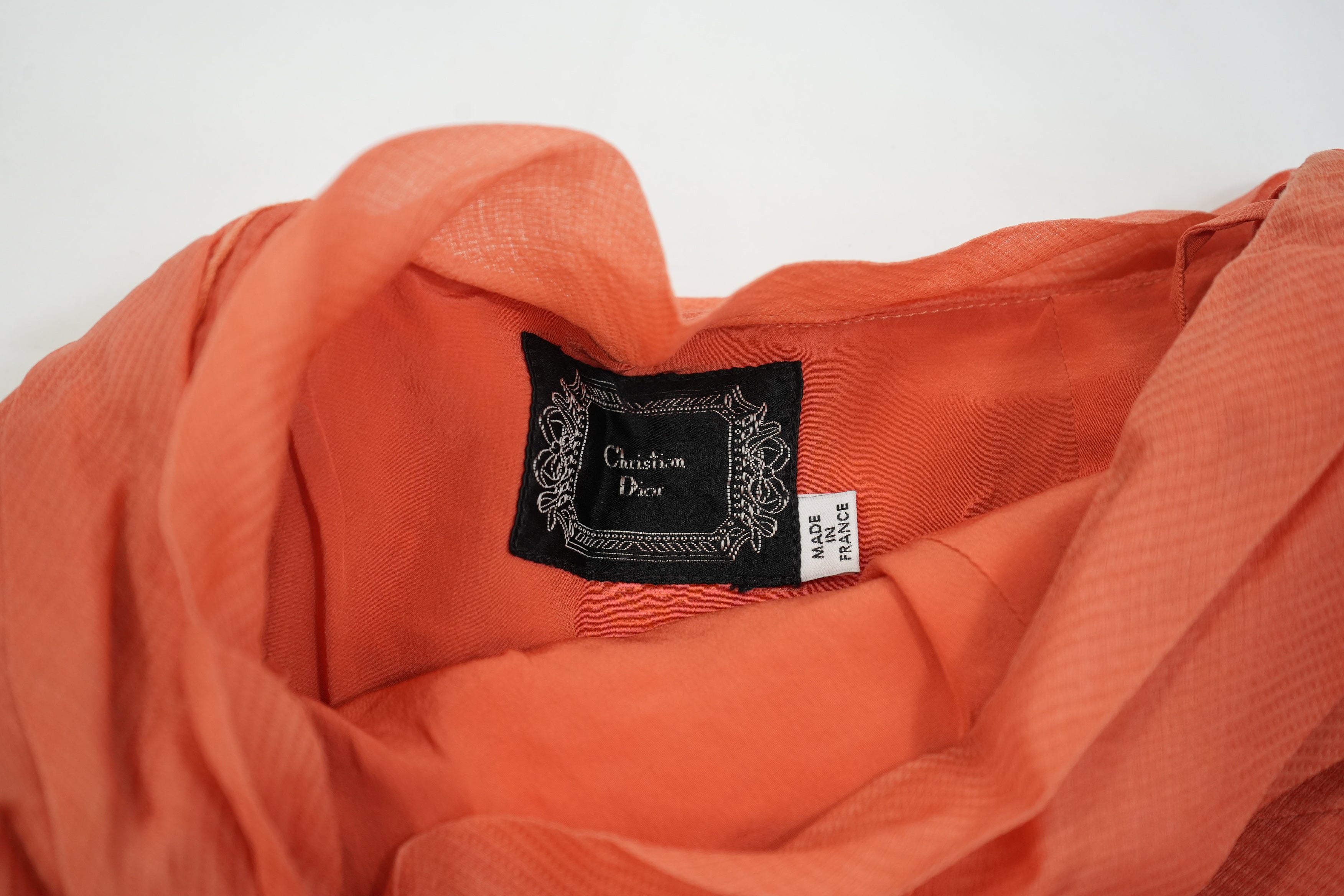 Christian Dior Runway Orange Skirt Size 6