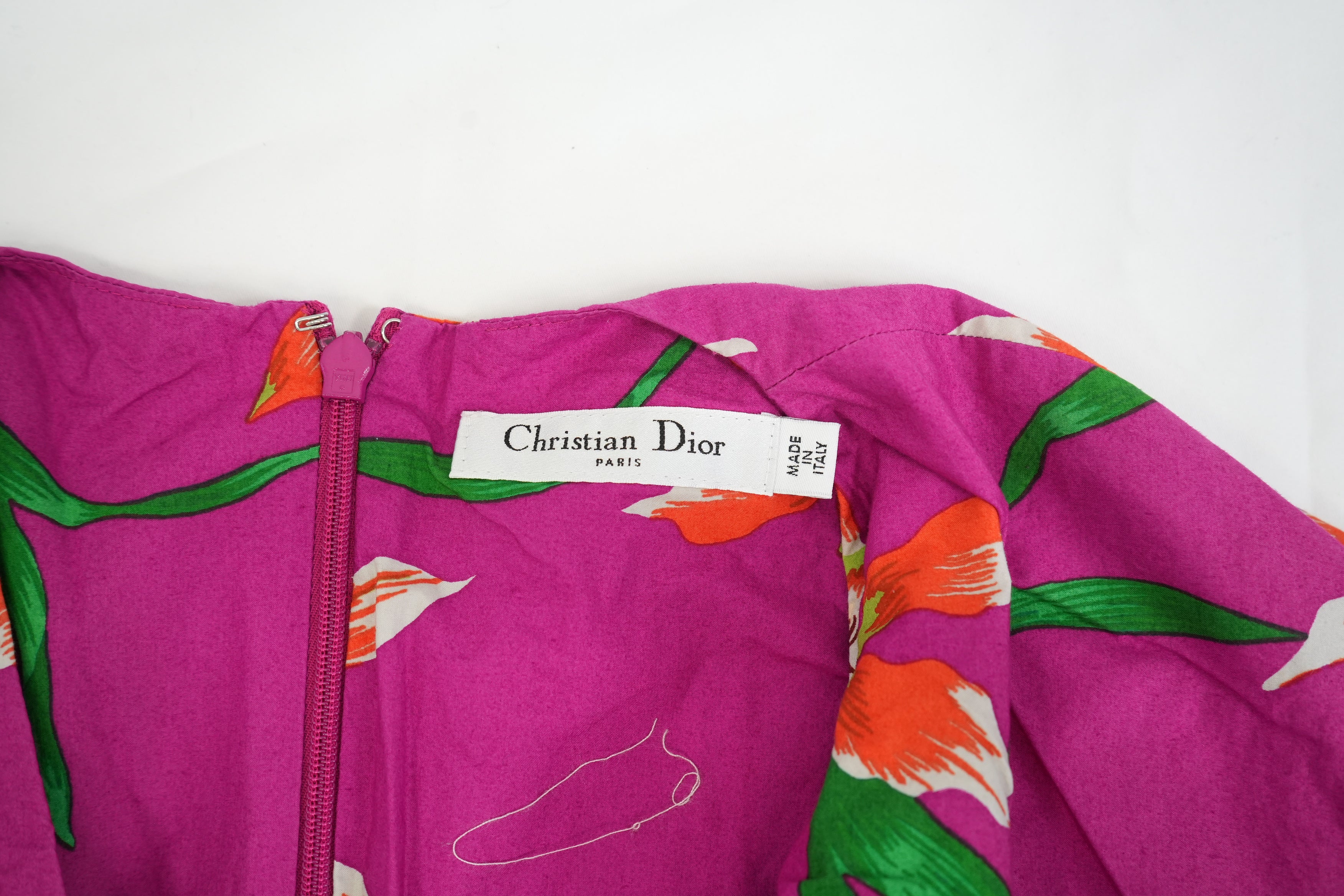 Christian Dior Magenta Floral Dress US Size 6