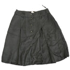 Louis Vuitton Black Studded Button Down Pleated Skirt Size 36