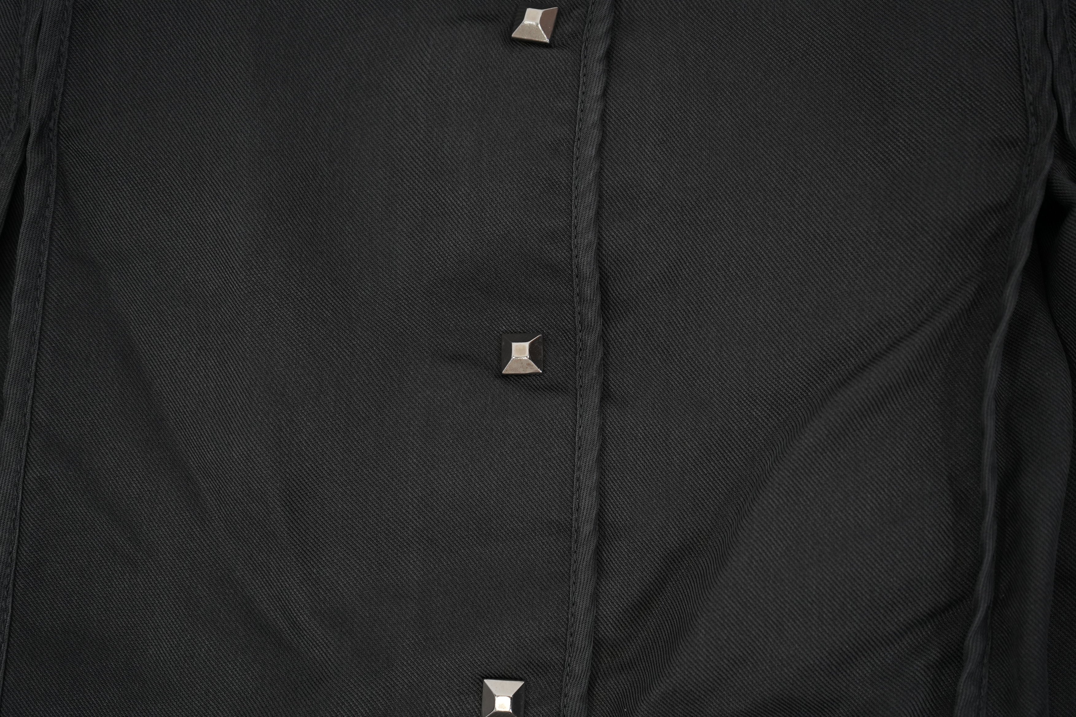 Louis Vuitton Black Studded Button Down Pleated Skirt Size 36