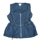 Bottega Veneta Salon 01 Denim Vest Zip Up Drawstring Size 42