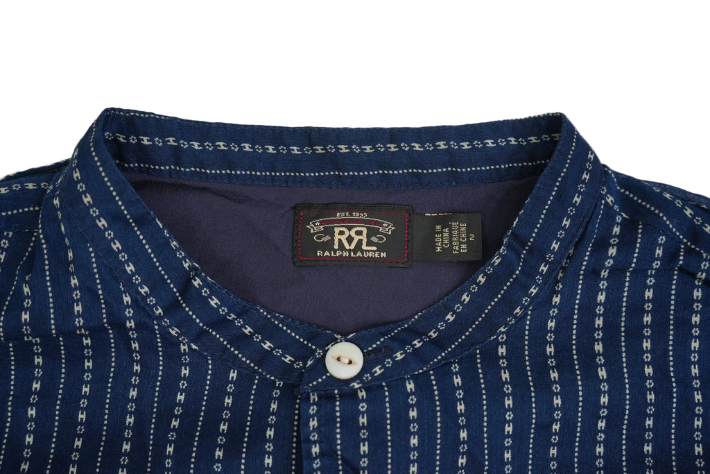 RRL Ralph Lauren Blue Striped Button Down Shirt Dress Size 2
