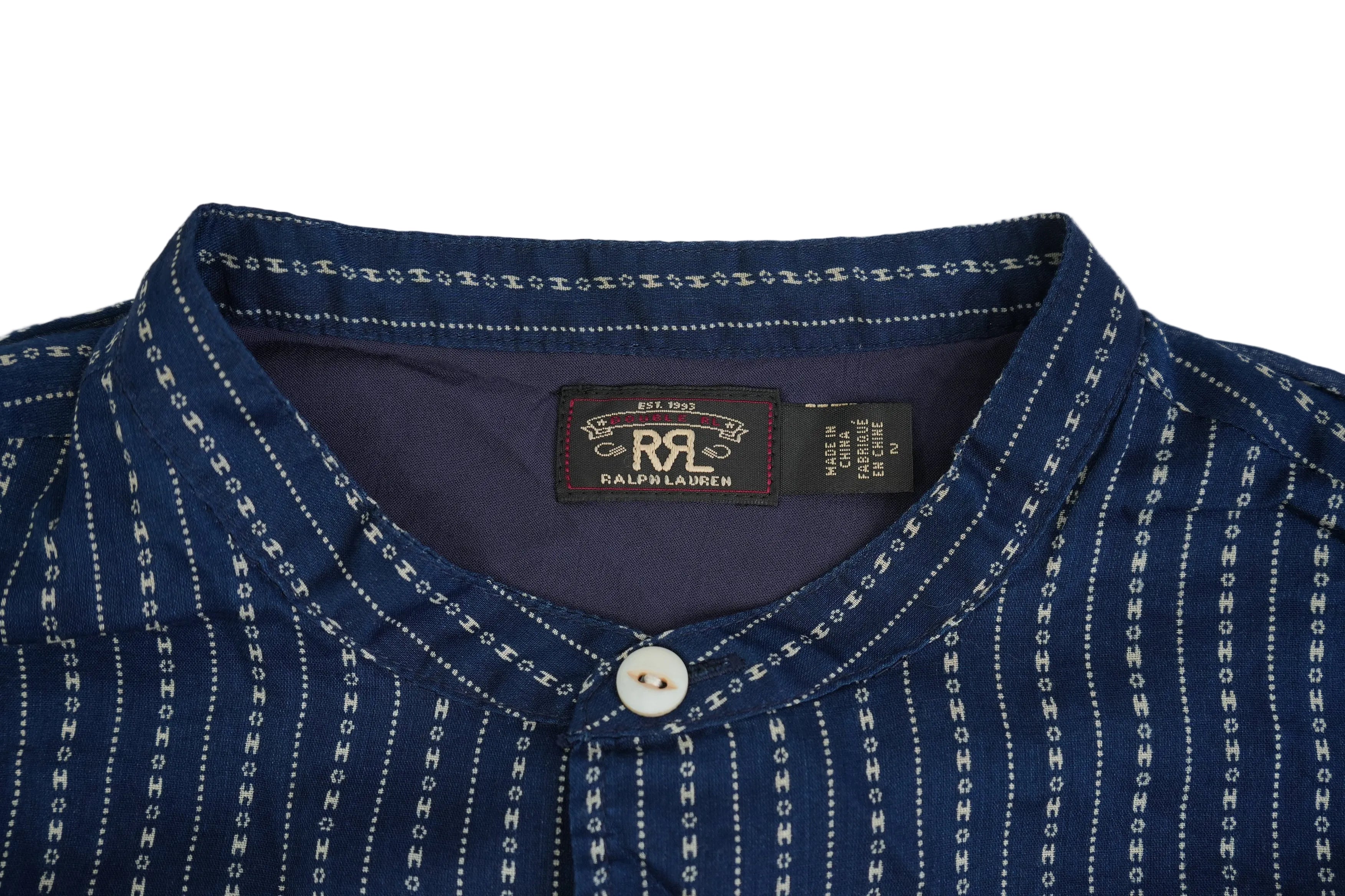 RRL Ralph Lauren Blue Striped Button Down Shirt Dress Size 2