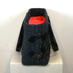 Chanel Cambon Line Tote Bag Tweed Leather Blue