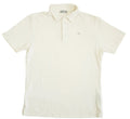 Christian Dior Cream Off-White Short Sleeve Polo Shirt CD Logo Emblem Size M