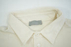 Christian Dior Cream Off-White Short Sleeve Polo Shirt CD Logo Emblem Size M