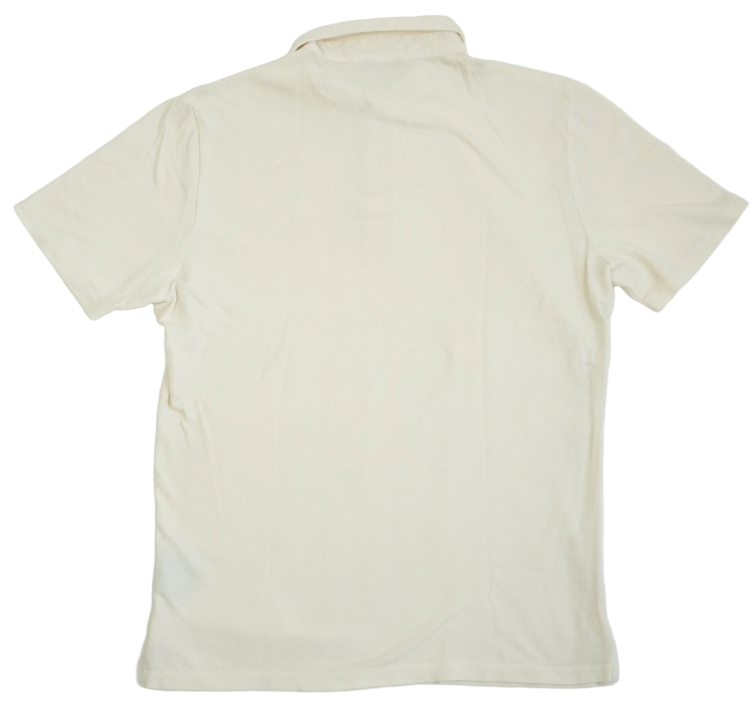 Christian Dior Cream Off-White Short Sleeve Polo Shirt CD Logo Emblem Size M