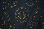 Versace for HM Black Leather Studded Mini Dress Gold Studs Size US 8