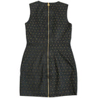 Versace for HM Black Leather Studded Mini Dress Gold Studs Size US 8