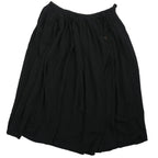 Valentino Black Pleated Midi Skirt V Logo Accent Size 44