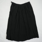 Valentino Black Pleated Midi Skirt V Logo Accent Size 44
