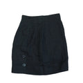 Christian Dior Boutique Navy Blue Linen Blend High Waisted Mini Skirt Size US 6
