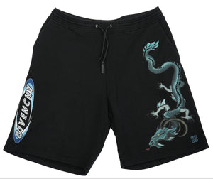 Givenchy Black Dragon Graphic Sweat Shorts Size XL