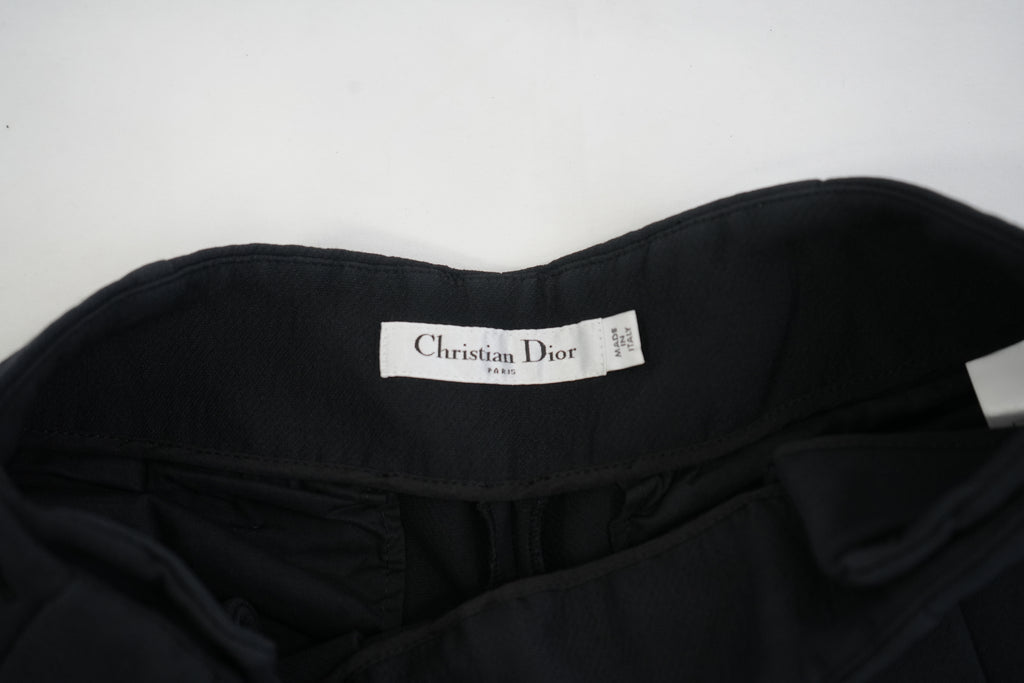 Christian Dior Black Wide Leg Culottes Pants Size US 4