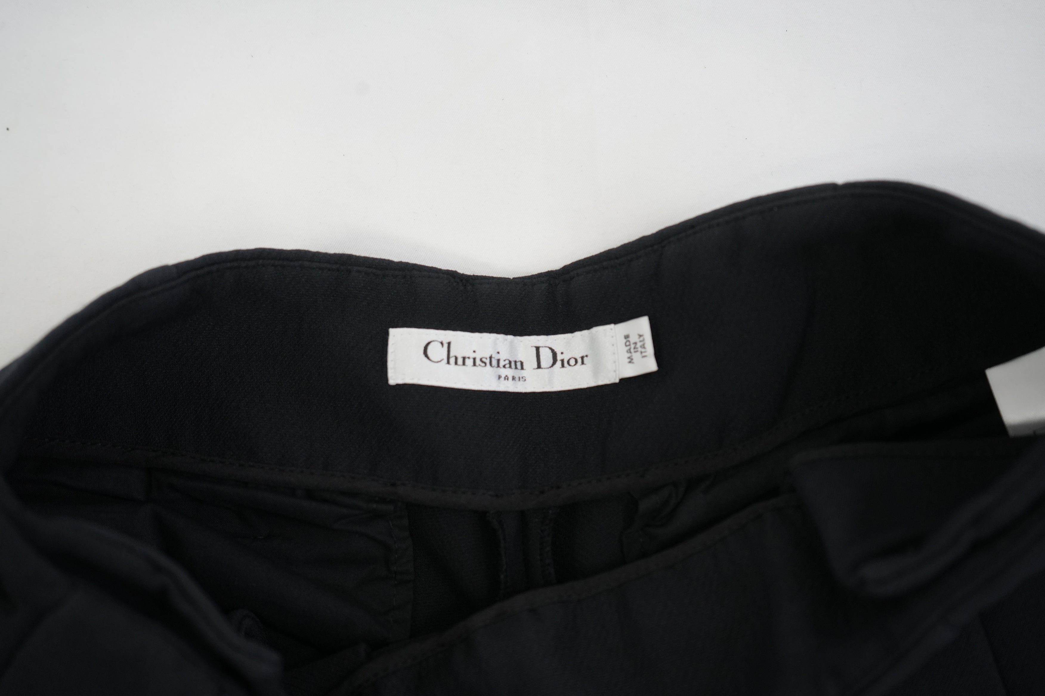 Christian Dior Black Wide Leg Culottes Pants Size US 4