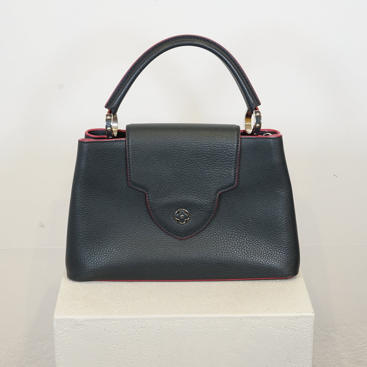 Louis Vuitton Capucines BB in Black and Pink