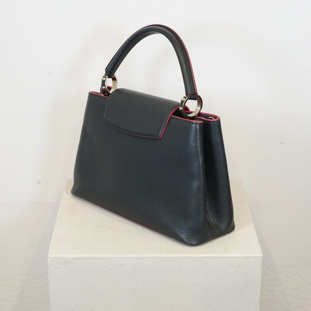Louis Vuitton Capucines BB in Black and Pink