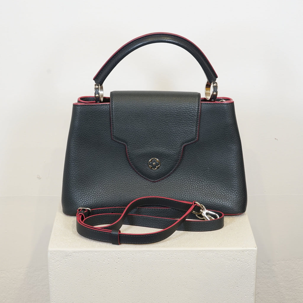 Louis Vuitton Capucines BB in Black and Pink
