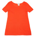 Celine Paris Women Orange Scoop Neck Short Sleeve Knit Top Size 40