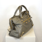 Balenciaga Taup Lambskin Leather Giant 12 Gold Motor City Bag (W/ Dustbag)