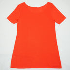 Celine Paris Women Orange Scoop Neck Short Sleeve Knit Top Size 40