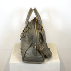 Balenciaga Taup Lambskin Leather Giant 12 Gold Motor City Bag (W/ Dustbag)