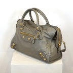 Balenciaga Taup Lambskin Leather Giant 12 Gold Motor City Bag (W/ Dustbag)