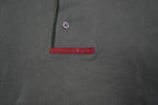 Prada Sport Mens Polo Shirt Gray Knit Short Sleeve Red Label