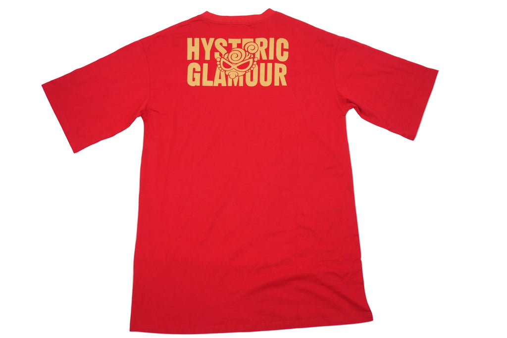 Hysteric Glamour Mini Kids Red Graphic T-Shirt Big Logo Tee