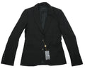 Gucci Womens Black Fitted Suit Jacket Blazer Logo Buttons Luxury