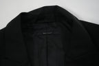 Gucci Womens Black Fitted Suit Jacket Blazer Logo Buttons Luxury