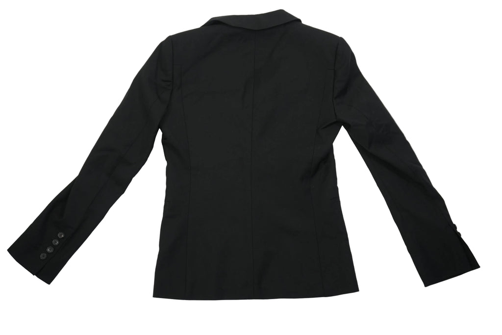 Gucci Womens Black Fitted Suit Jacket Blazer Logo Buttons Luxury