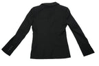 Gucci Womens Black Fitted Suit Jacket Blazer Logo Buttons Luxury