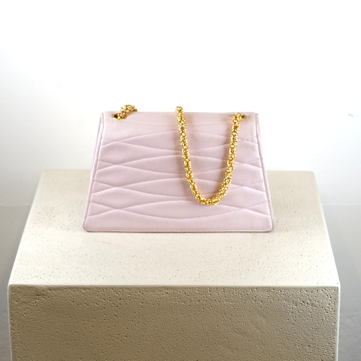Chanel Pink Small Lamb Skin Flap Bag W/ Gold Hardware