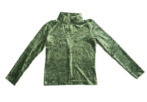 Vintage Issey Miyake Green Velvet Top