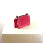 Chanel Pink Velvet Mini Boy Bag/Flap