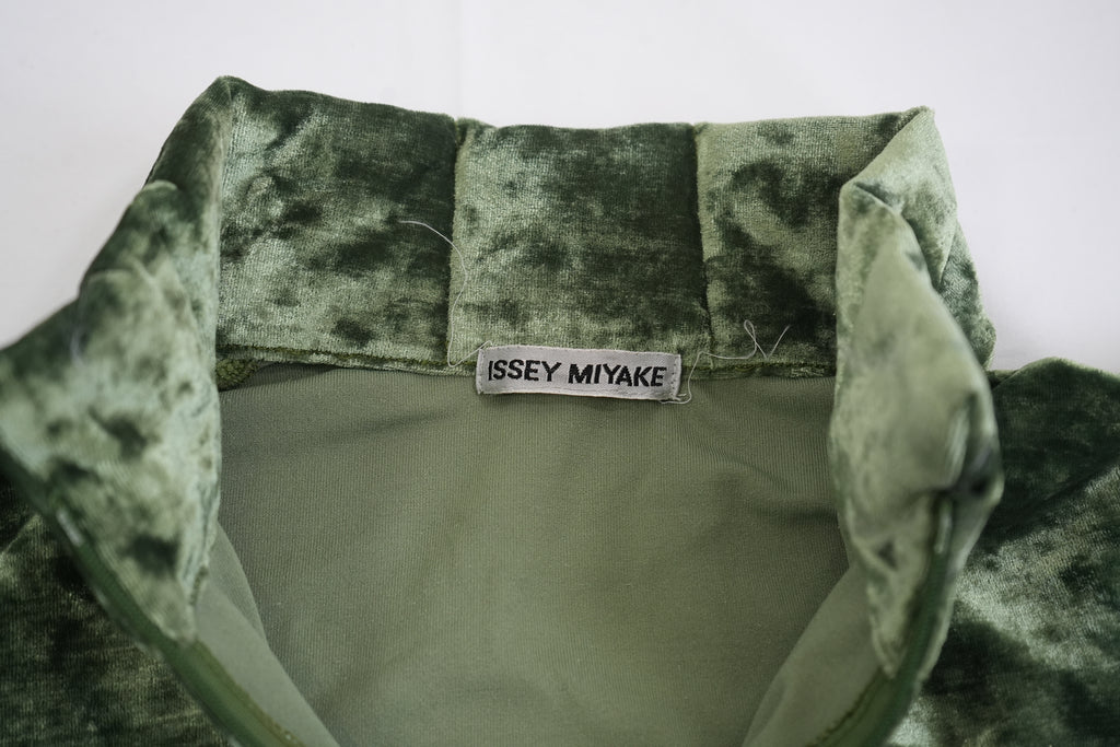 Vintage Issey Miyake Green Velvet Top