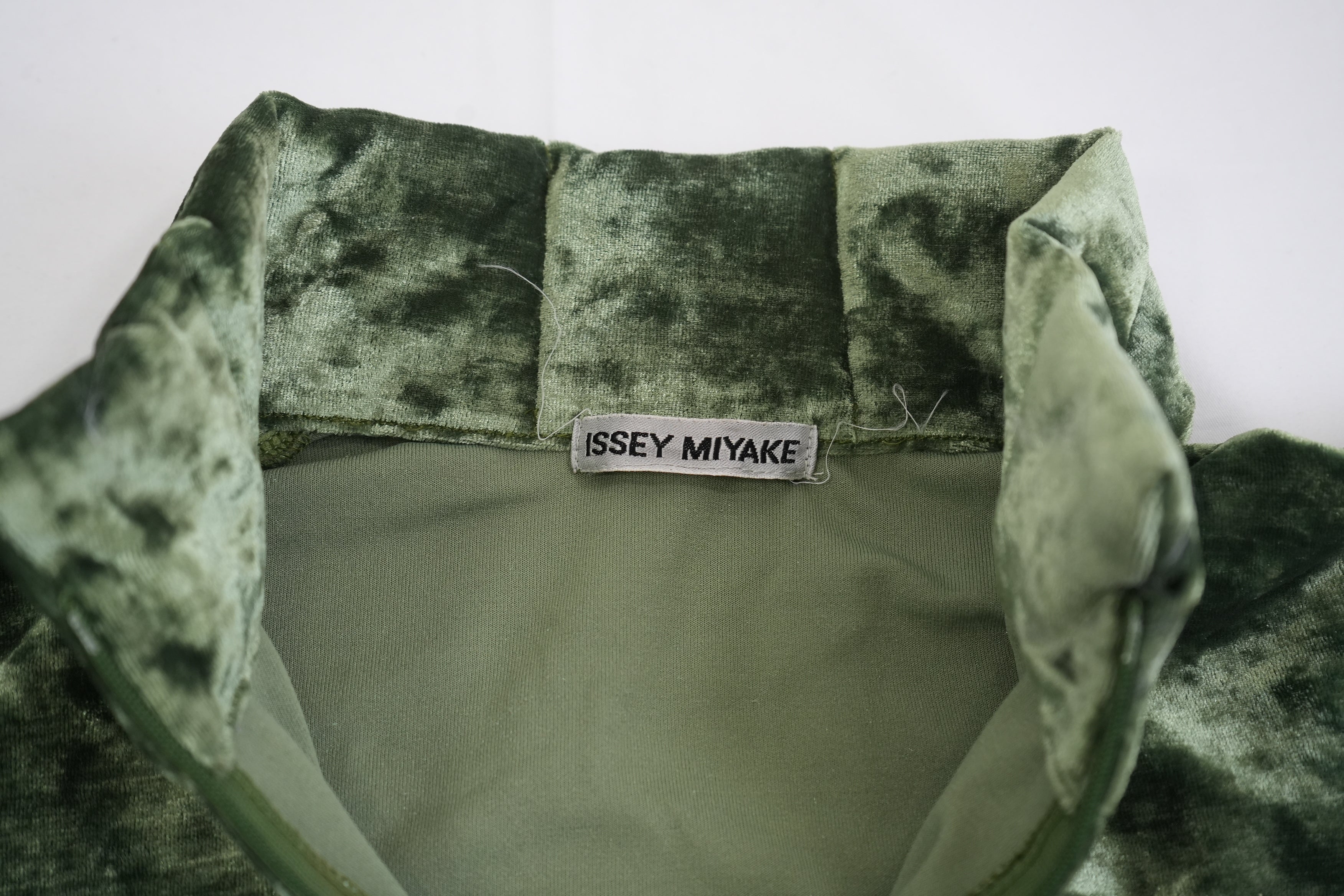 Vintage Issey Miyake Green Velvet Top