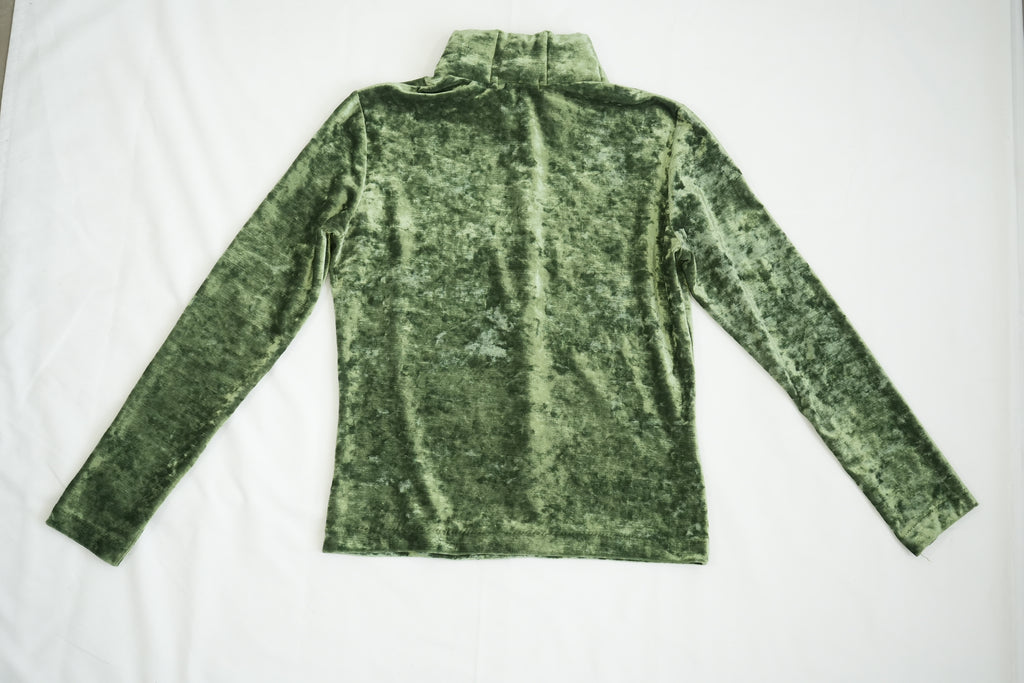 Vintage Issey Miyake Green Velvet Top