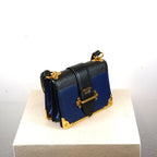 Prada Saffiano Leather Cahier in Blue Calfskin