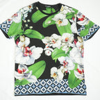 Dolce & Gabbana Elegant Orchid Print Shirt Size 36