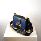 Prada Saffiano Leather Cahier in Blue Calfskin